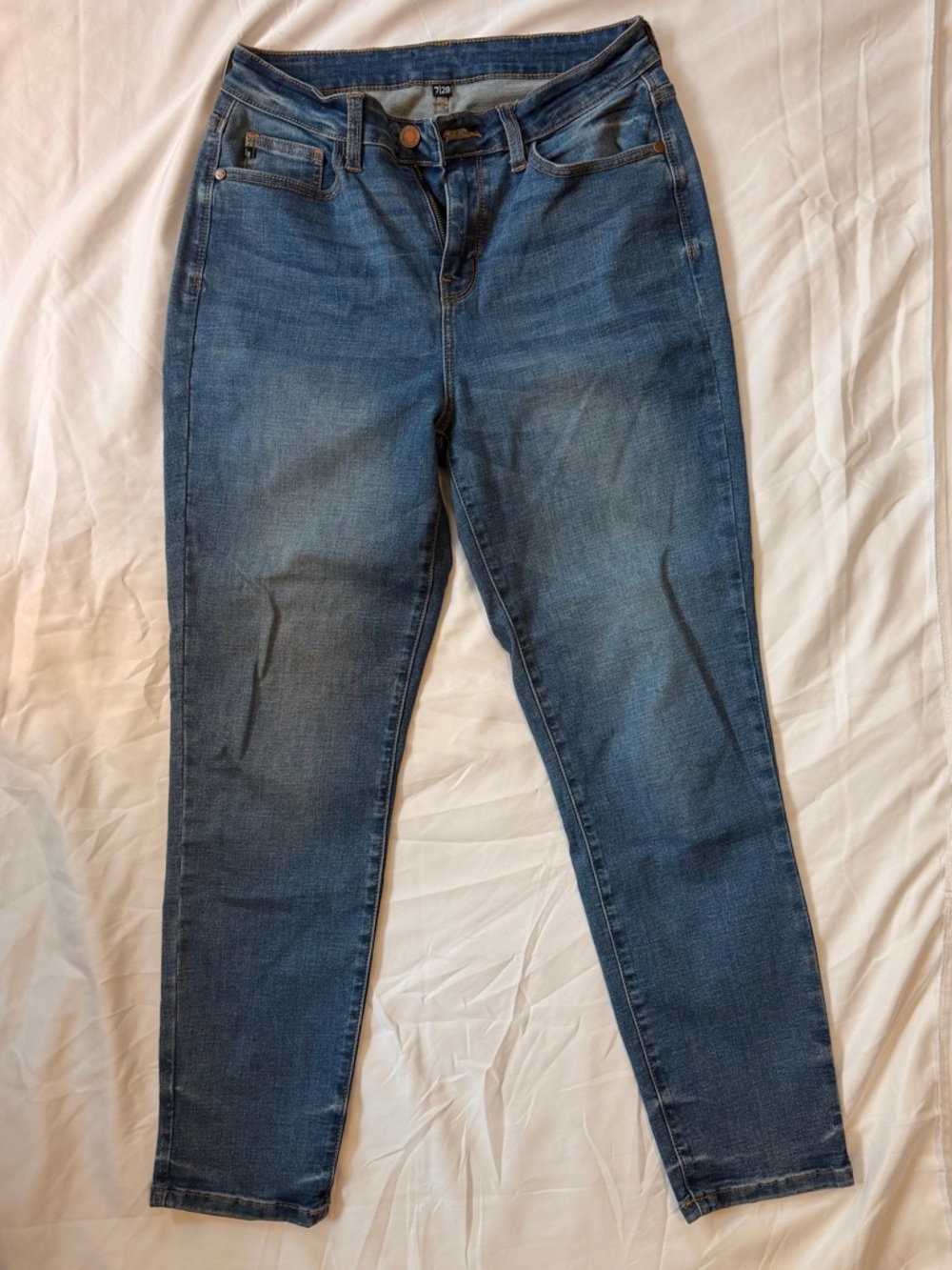 Judy Blue Midwash Blue Stretch Jeggings, jb8115md, 7